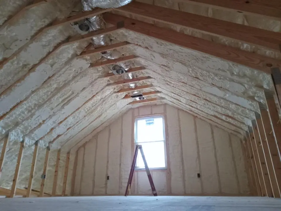 Spray foam roofing application for Crawl Space Insulation project in California